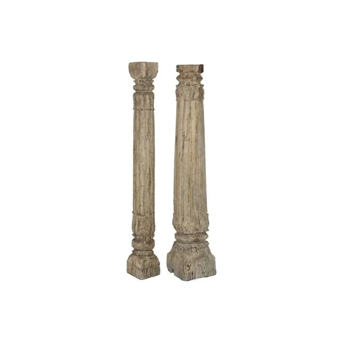 Figura decorativa home esprit natural 23 x 23 x 149 cm