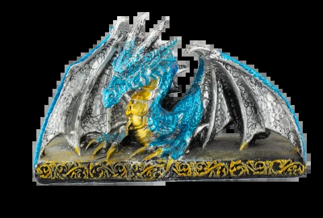 Figura Resina Dragón Azul 15 X 9 Cm