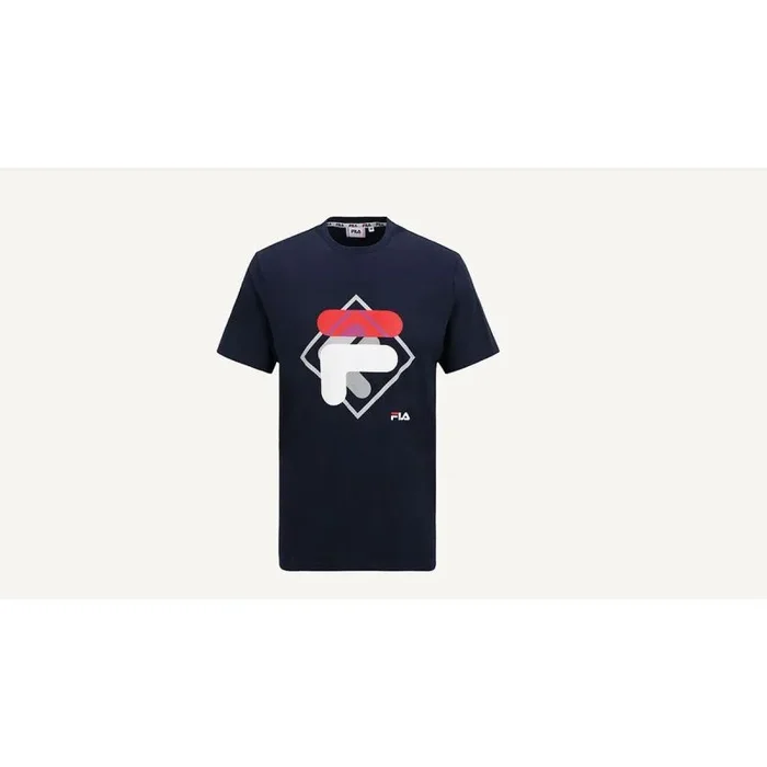 Fila Logotipo de Summerfield Camiseta, Black Iris, L para Hombre