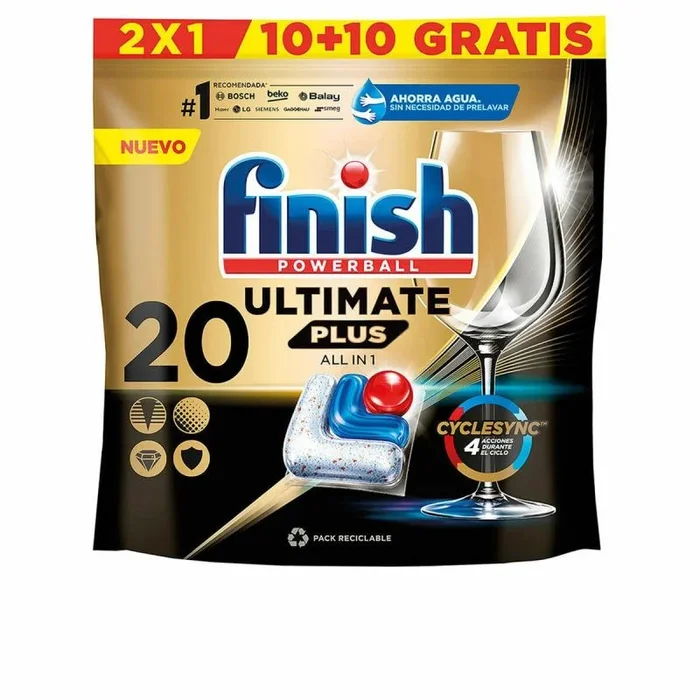 Finish Pastillas para Lavavajillas Ultimate Plus (20 Unidades)