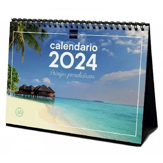 Finocam calendario de sobremesa s imágenes paisajes paradisíacos para escribir 2024