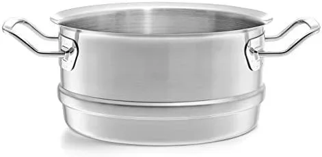 Fissler Original-Profi Collection Vaporera de acero inoxidable, diámetro de 28 cm, accesorio para olla de cocción al vapor, cestillo perforado, inducción
