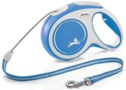 Flexi 4000498043134 correa para perro y gato 8 m Azul, Blanco Nylon Correa retráctil