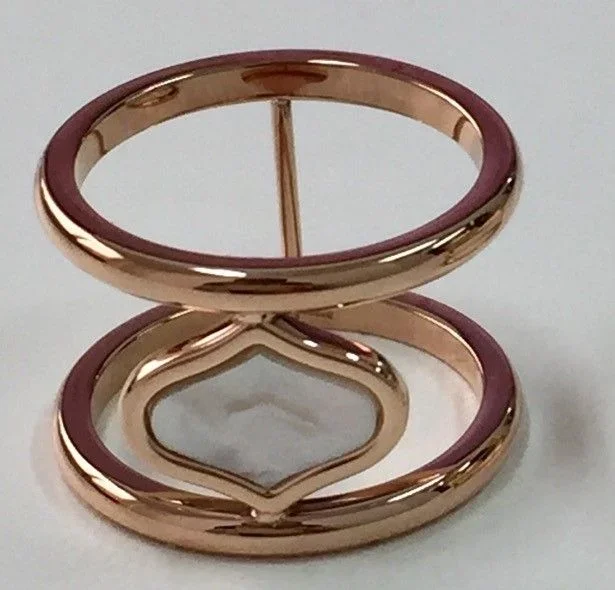 Folli Follie Anillo de mujer de acero inoxidable de la marca, color rosa, talla 12 (referencia: 2R19T002RI-52)