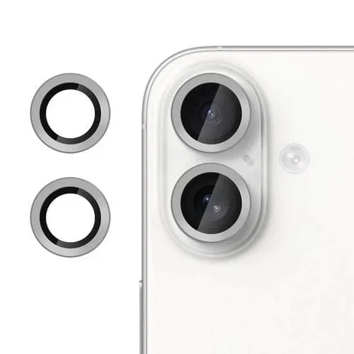 For iPhone 16 Plus Kalebol No Flicker Ultra-Thin Individual Camera Lens Tempered Glass Film(Graphite Gray)