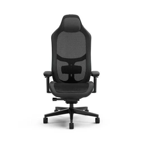 Fractal Design Refine Mesh Dark – Silla Gaming – Silla ergonómica de Escritorio de Oficina – Reposabrazos Ajustables 4D – Respaldo Alto – Cojín Lumbar