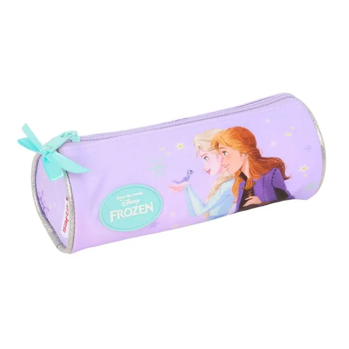 Frozen Spirit – Estuche Redondo Escolar, Estuche Infantil, Estuche Niño, Ideal para Niños de 5 a 14 Años, Cómodo y Versátil, Calidad y Resistencia, 20×7 cm