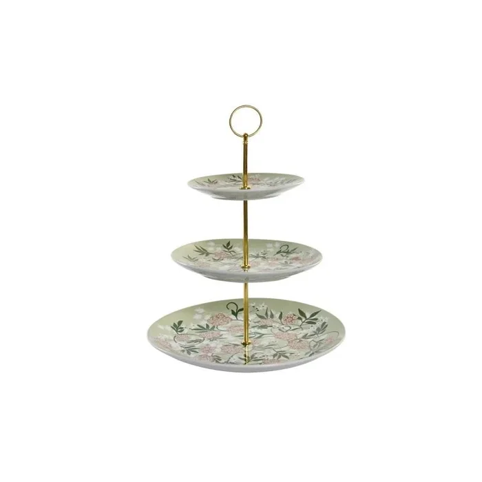 Frutero dkd home decor verde beige metal porcelana tradicional 27 x 27 x 34 cm