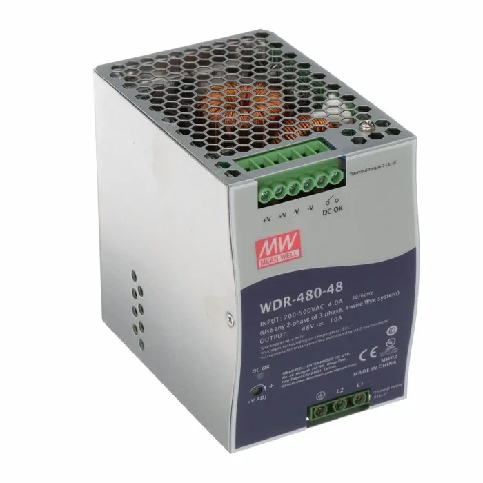 Fuente Alimentacion Carril Din 48vdc 480w 10a Meanwell Wdr-480-48