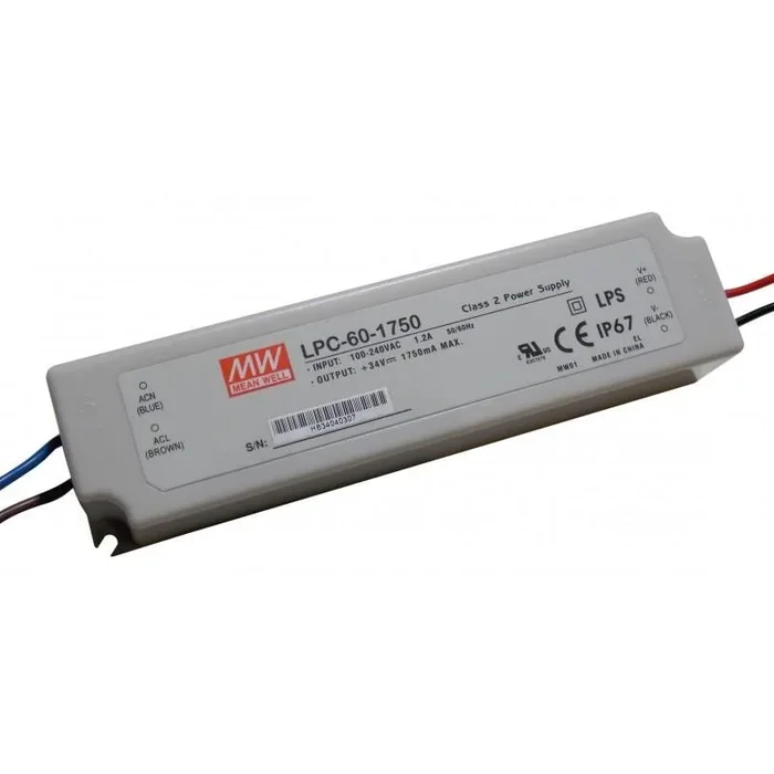 Fuente Alimentación LEDs 9-34V 59W 1750mA IP67