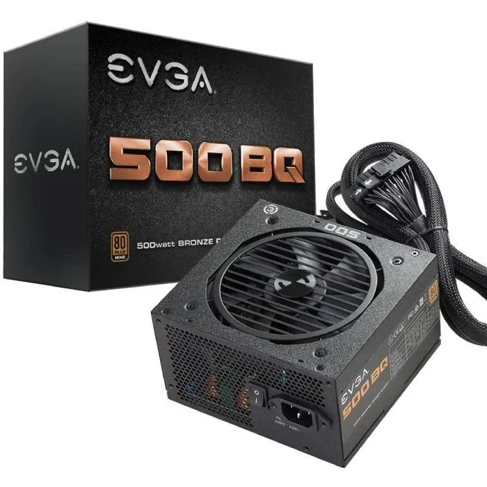 Fuente de alimentación gaming evga 110-bq-0500-k2/ 500w/ ventilador 12cm/ 80 plus bronze
