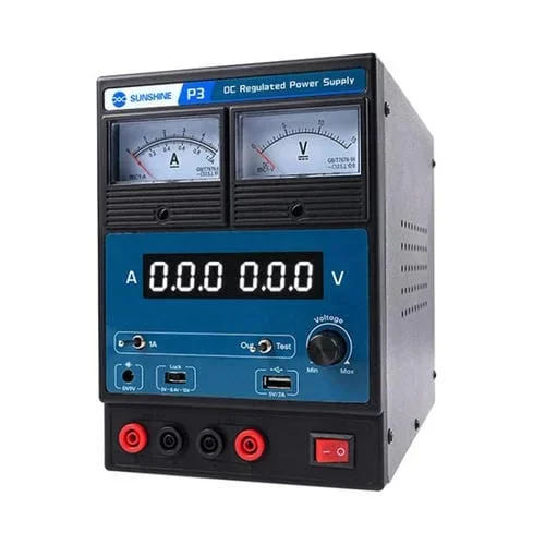 Fuente de Alimentación Regulada CC Sunshine P3 5 V / 8,4 V / 15 V Reparación de Phones Móviles (Enchufe Estadounidense 110 V)