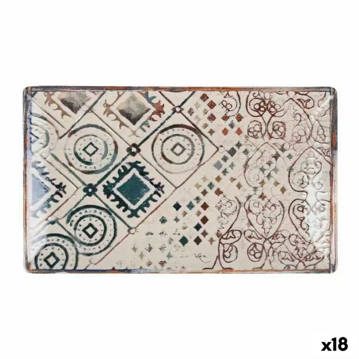 Fuente de cocina la mediterránea grecia porcelana rectangular 25,3 x 15 x 1,8 cm (18 unidades)