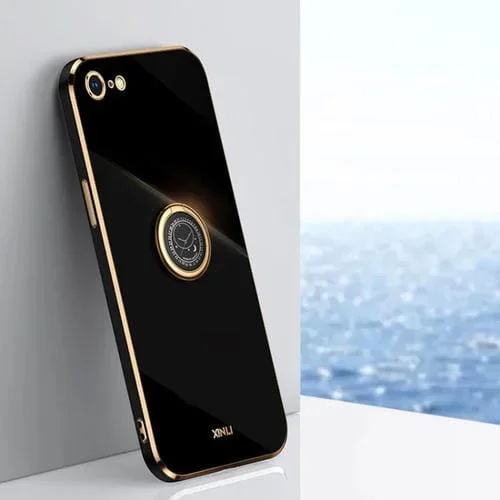 Funda a Prueba de Golpes Gold Gorder TPU Xinli con Soporte para iPhone 6 Plus / 6S Plus (Negro)