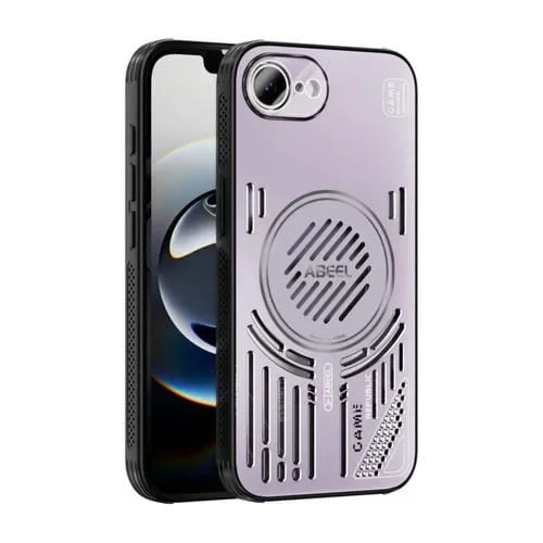 Funda ABEEL Ice Fox Series con disipador de calor Magsafe para iPhone 16e (rosa y morado)
