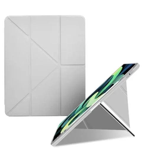 Funda Acrílica 2 En 1 Cuero Inteligente Plegable para iPad 9.7 2018 2017 Air 2 Air 1 (Gris)