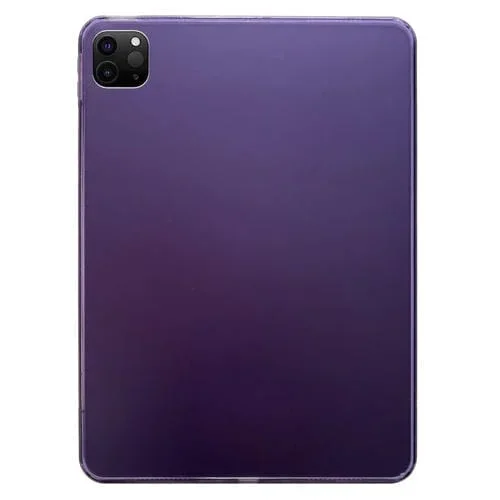 Funda Acrílico Transparente con Tacto Suave para iPad Pro 11 (2024) (Morado)