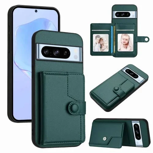 Funda Antirrobo para Google Pixel 8 Pro con Botón y Tarjeta RFID (Verde)