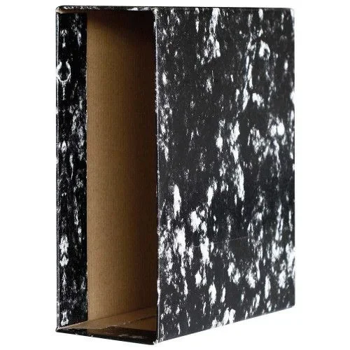 Funda archivador jaspeado negro a4 natural lomo ancho 295x324x86 grafoplas 7160000