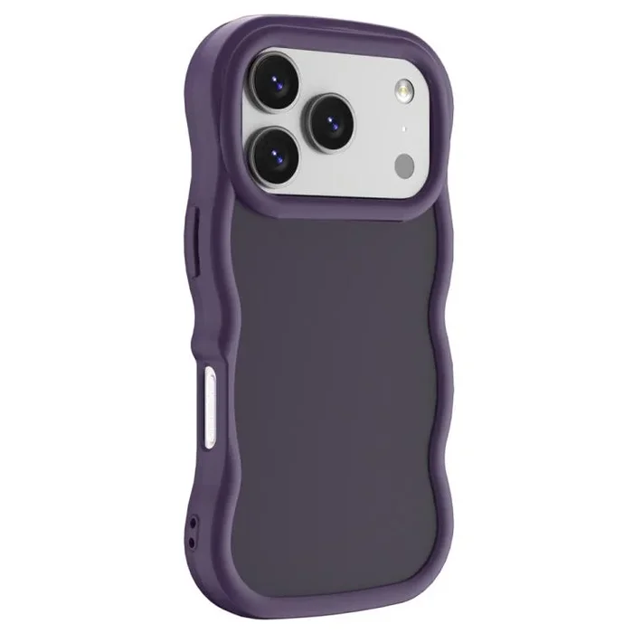Funda con diseño de ondas grandes para iPhone 17 Pro Max (morado)