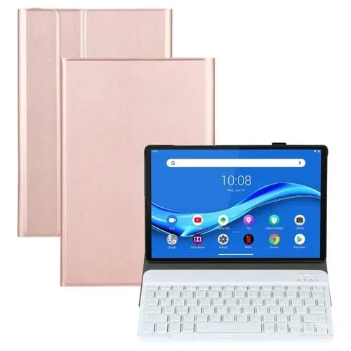 Funda con Teclado Bluetooth Am10S para Lenovo M10 Más 10.3 » X606F (Oro Rosa)
