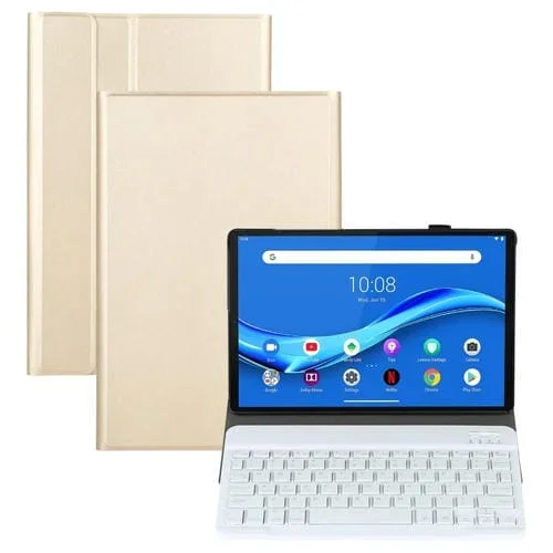 Funda con Teclado Bluetooth Am10S para Lenovo M10 Más 10.3 » X606F Ultrathin Oro