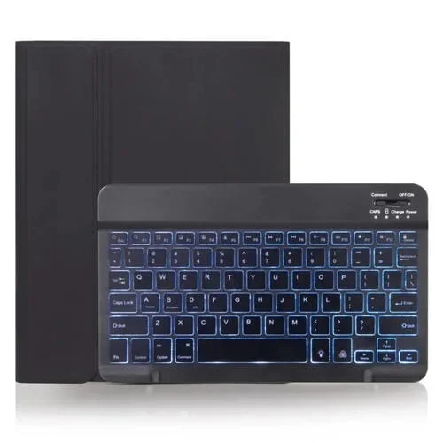Funda con Teclado Bluetooth X-11Bs para iPad Pro 11 Pulgadas (2020/2018) con Ranura para Lápiz y Luz de Fondo (Negro)
