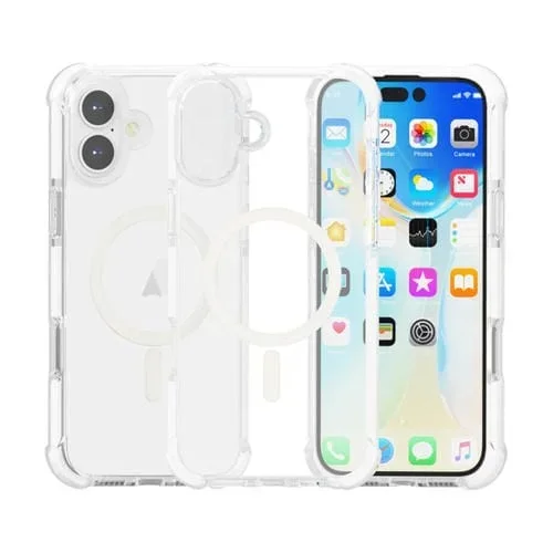 Funda de Acrílico para iPhone 16 con Imán Magsafe a Prueba de Golpes (Transparente)