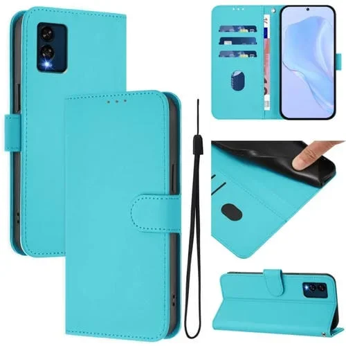 Funda de Cuero Blu View Speed con Tacto de Piel y Cordón (Azul Lago)