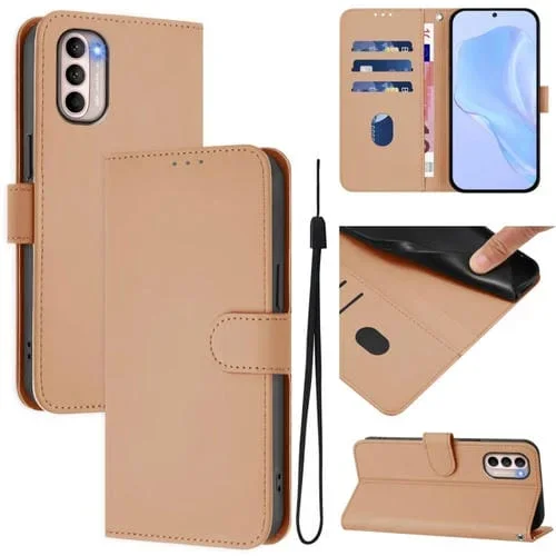 Funda de Cuero con Cordón para Motorola Moto G31 4G con Tacto de Piel (Piel)