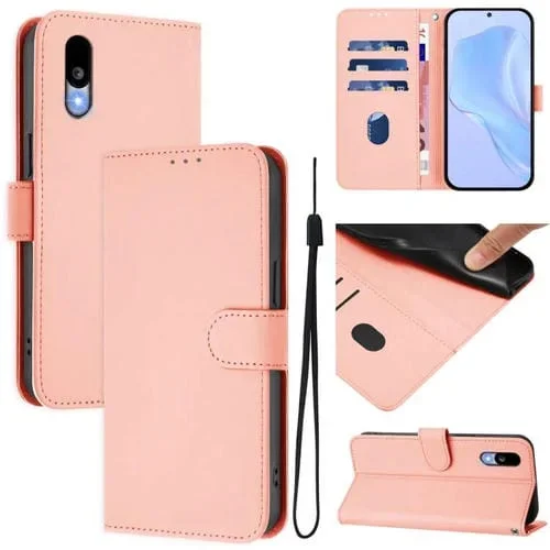Funda de Cuero con Cordón para Sharp Basio Active3 (Rosa)