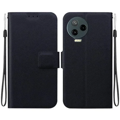 Funda de Cuero con Hebilla Magnética Ultrafina para Infinix Note 12 2023 y Note 12 Pro 4G (Negro)