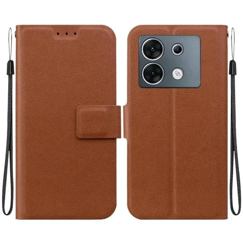 Funda de Cuero con Hebilla Magnética Ultrafina para Teléfono Infinix Zero 30 5G (Marrón)