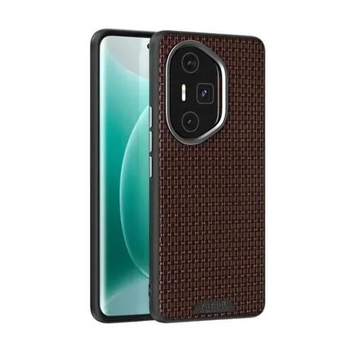 Funda de Cuero con Micro Relieve 6D y Magsafe para Honor 300 Ultra (Marrón)
