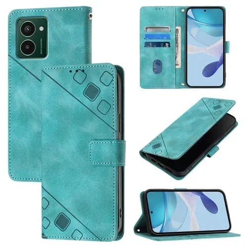 Funda de Cuero con Relieve para Teléfono Hmd Pulse Pro (Verde)