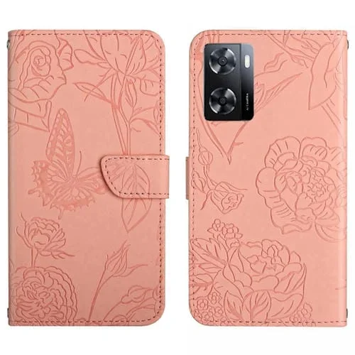 Funda de Cuero con Tapa en Relieve para OnePlus Nord N300 Ht03 Skin Feel (Rosa)