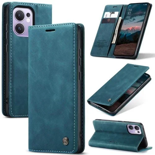 Funda de Cuero con Tapa Horizontal Multifuncional Caseme 013 para Oppo Reno13 F 4G/5G (Azul)