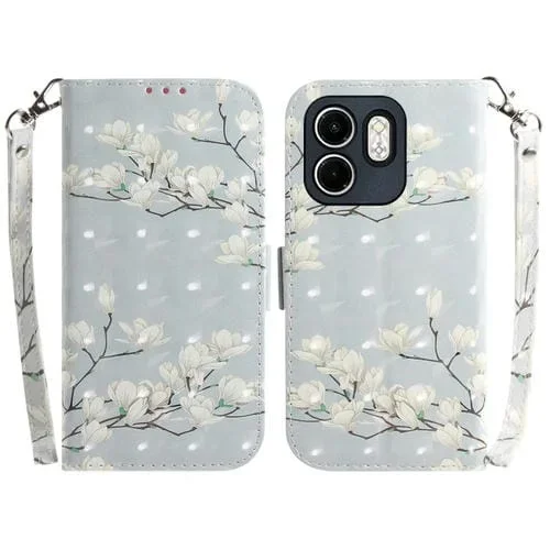 Funda de Cuero con Tapa Horizontal para Infinix Hot 50I/Smart 9 (Magnolia)