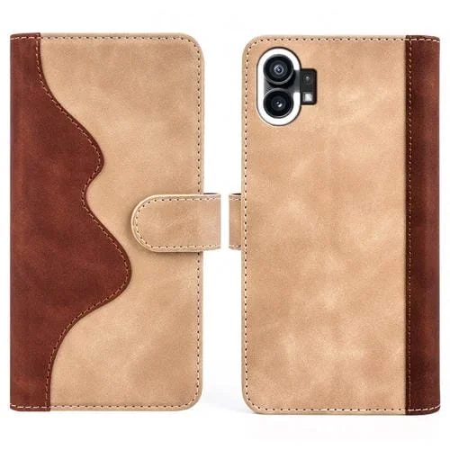 Funda de Cuero con Tapa Horizontal para Nothing Phone 1 (Amarillo)