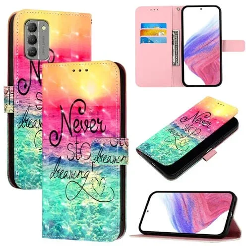 Funda de Cuero con Tapa Horizontal y Pintura 3D para Nokia G400 (Chasing Dreams)