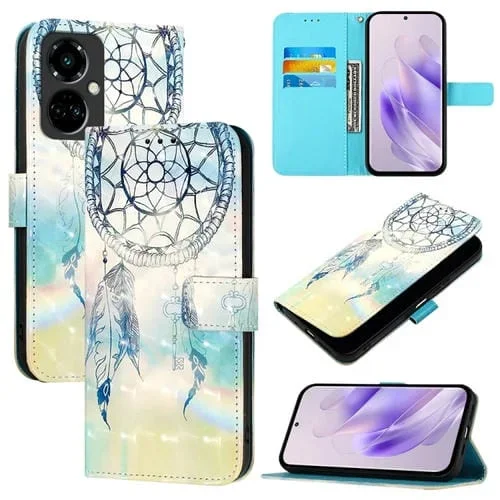 Funda de Cuero con Tapa Horizontal y Pintura 3D para Tecno Camon 19 Pro 5G (Dream Wind Chimes)