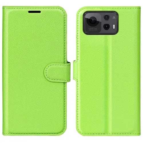 Funda de Cuero con Tapa Horizontal y Textura de Lichi para Asus Zenfone 12 Ultra (Verde)
