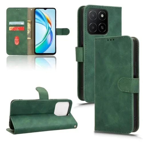 Funda de Cuero con Tapa Magnética para Honor X5B 4G (Verde) Tacto Piel