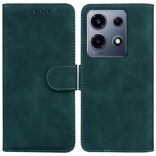 Funda de Cuero con Tapa para Infinix Note 30 Vip Skin Feel Pure Color (Verde)