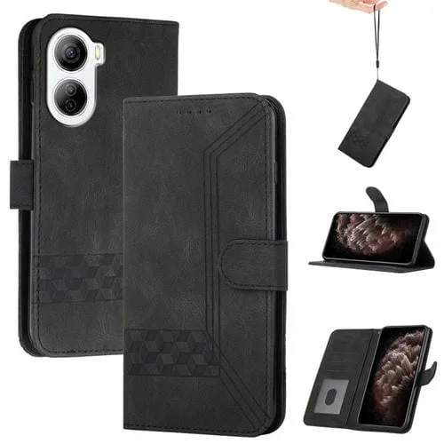 Funda de Cuero con Tapa para ZTE Libero 5G Iv Cubic Skin Feel (Negro)
