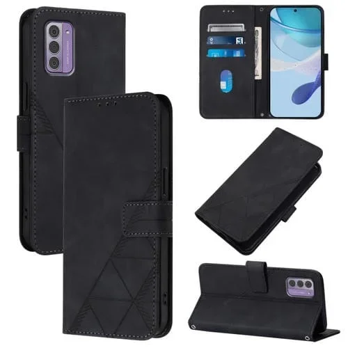 Funda de Cuero con Tapa y Relieve 3D para Nokia G42/G310 5G (Negra)
