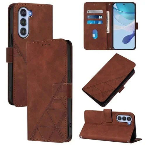 Funda de Cuero con Tapa y Relieve 3D para ZTE Nubia S 5G A403Zt (Marrón)