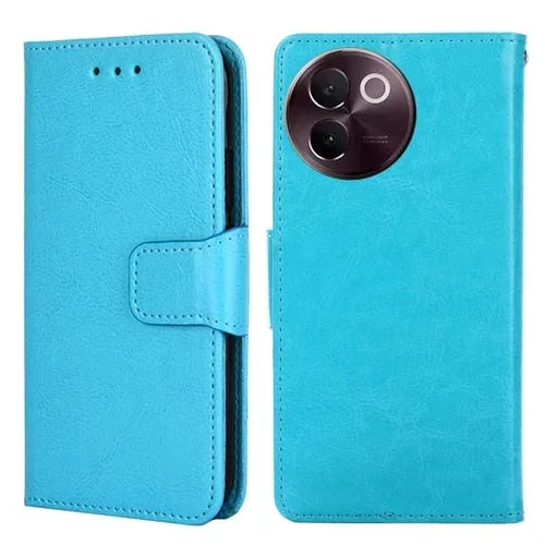 Funda de Cuero con Textura de Cristal Global para Teléfono Vivo V30E 5G (Azul Cielo)
