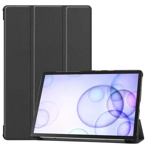 Funda de Cuero Custer Texture con Tapa Horizontal y Soporte Plegable para Galaxy Tab S6 T860 / T865 (Negro)