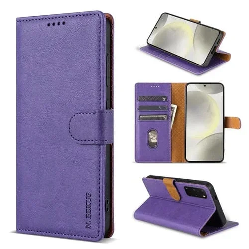 Funda de Cuero de Color Sólido N.Bekus Csj-P1 para Teléfono Oppo A2 Pro (Morado)